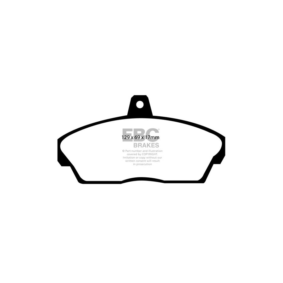 EBC PD03KF568 Honda Rover Yellowstuff Front Brake Pad & Plain Disc Kit - Akebono Caliper 2 | ML Performance UK Car Parts