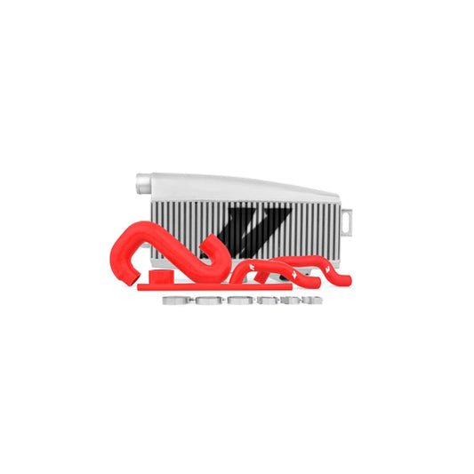 Mishimoto MMTMIC-WRX-01SLRD Subaru 02-07 WRX/04-07 STi Top-Mount Intercooler Kit - Powder Coated Silver & Red Hoses