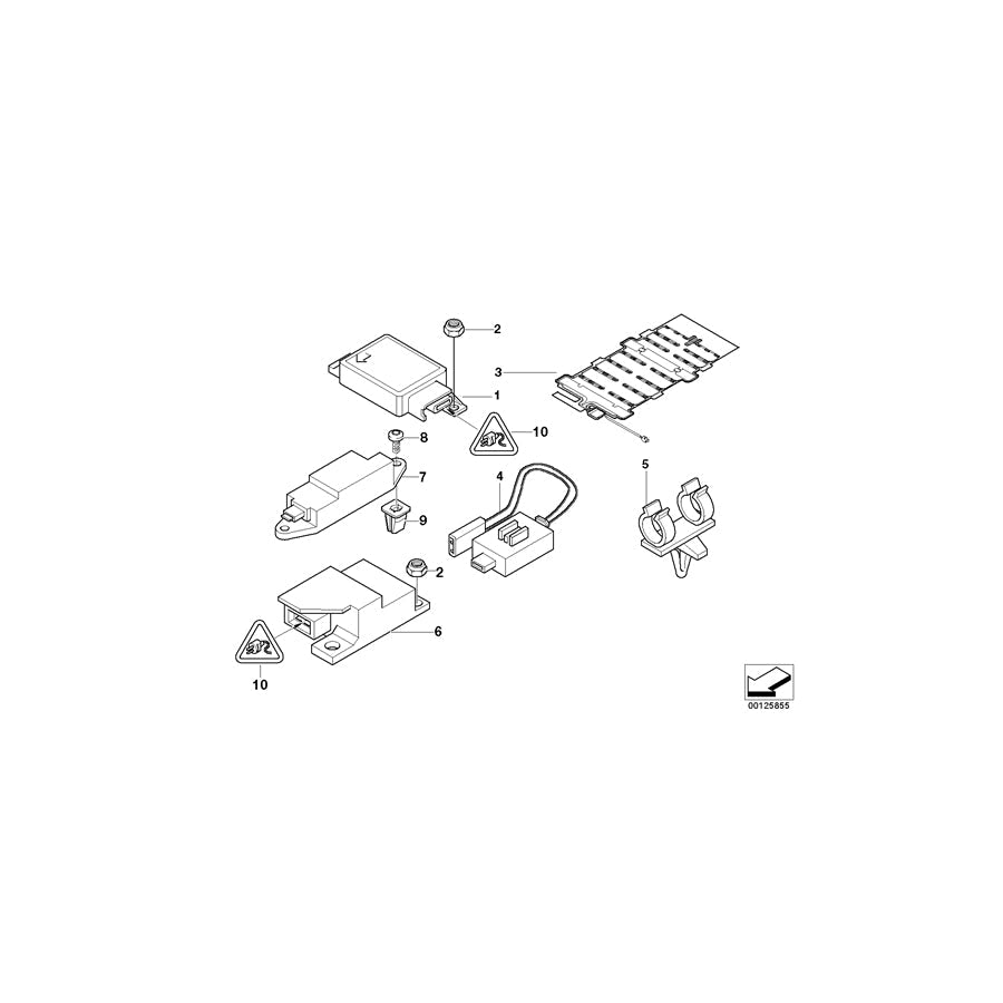 Genuine BMW 61138377222 E38 E52 E39 Covering Cap 50POL. Z CODE (Inc. 725tds, 520i & 523i)