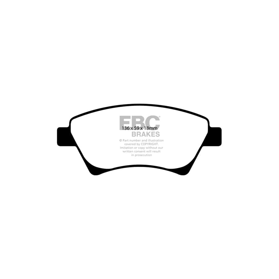 EBC PD06KF527 Renault Greenstuff Front Brake Pad & USR Disc Kit - Girling/TRW Caliper 2 | ML Performance UK Car Parts