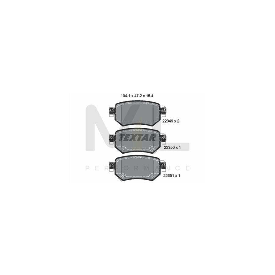 TEXTAR 2234901 Brake pad set for MAZDA 6 with acoustic wear warning