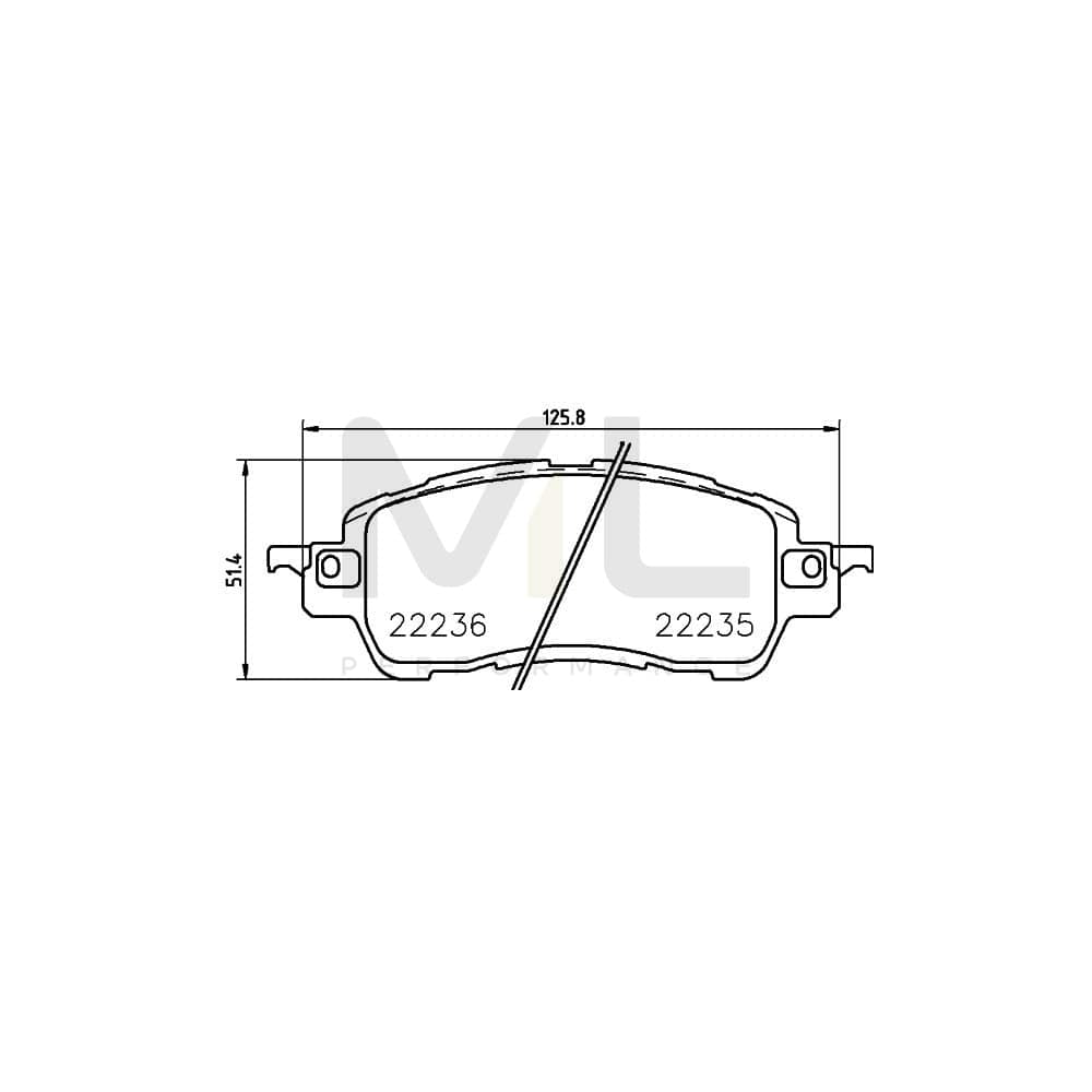 Hella 8DB 355 024-721 Brake Pad Set With Acoustic Wear Warning | ML Performance Car Parts