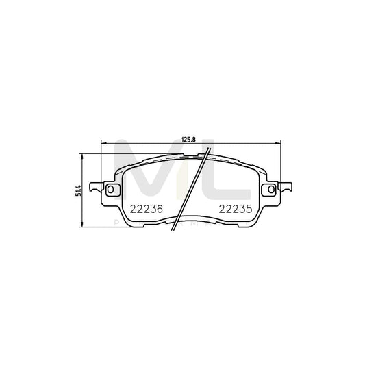 Hella 8DB 355 024-721 Brake Pad Set With Acoustic Wear Warning | ML Performance Car Parts