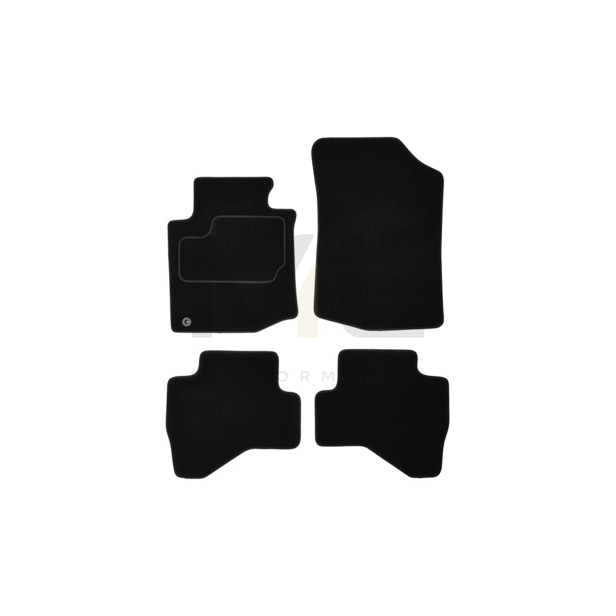 CUSTOPOL Tailored TOY70C Floor mat set Textile, Front and Rear, Quantity: 4, Black