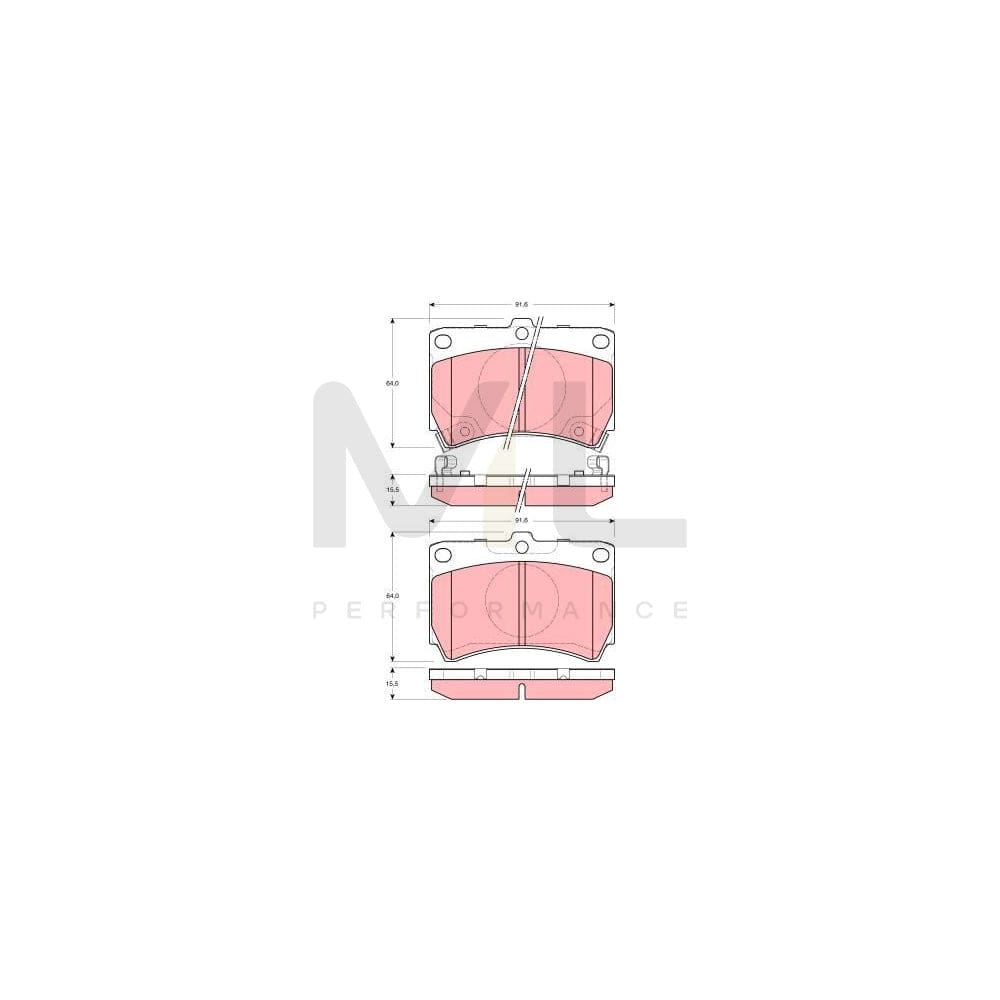 TRW Gdb3206 Brake Pad Set With Acoustic Wear Warning