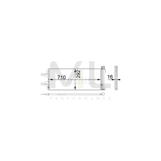 MAHLE ORIGINAL AC 368 000P Air conditioning condenser with dryer | ML Performance Car Parts
