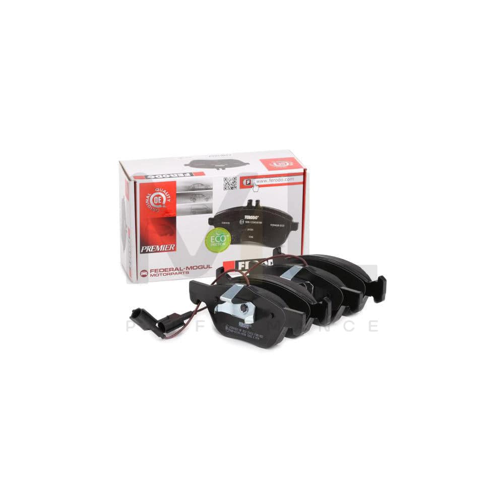 Ferodo Premier Eco Friction FDB1052 Brake Pad Set Incl. Wear Warning Contact, With Piston Clip, Without Accessories