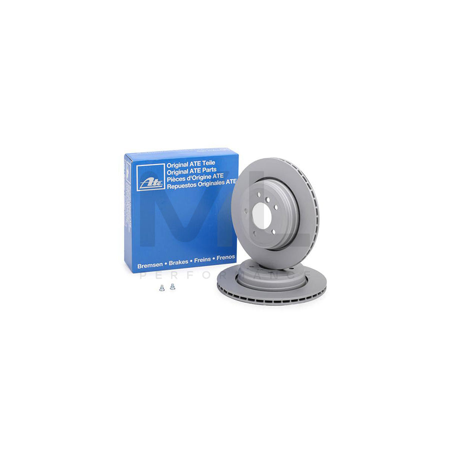ATE 24.0120-0183.1 Brake Disc Vented, Coated, High-carbon, with bolts/screws  - 1 piece