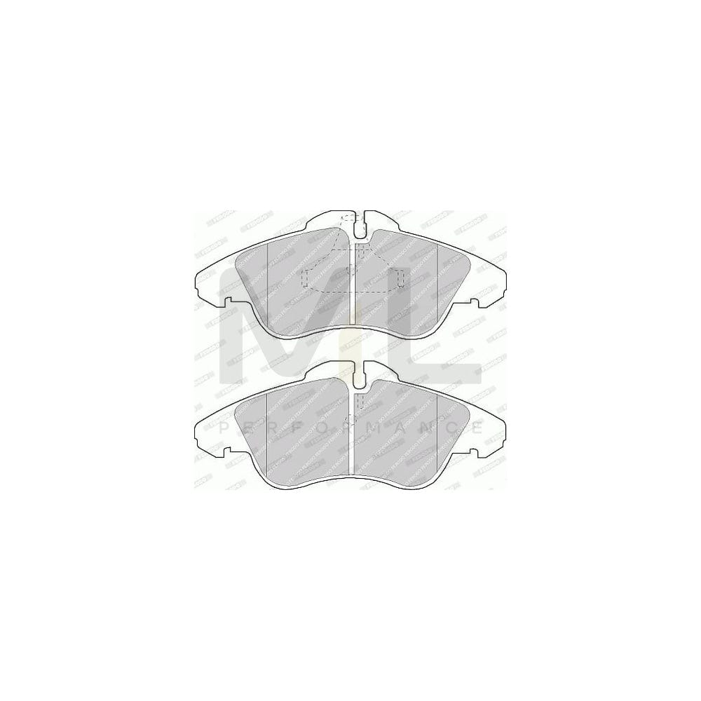 Ferodo Premier Eco Friction FVR1038 Brake Pad Set Incl. Wear Warning Contact, With Piston Clip, Without Accessories