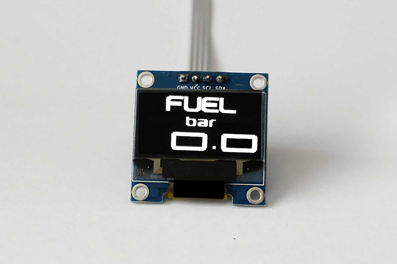 Zada Tech Oled 1.3" Digital Single Fuel Pressure Gauge (Bar) // Extra Large Digits // Incl. Sensor