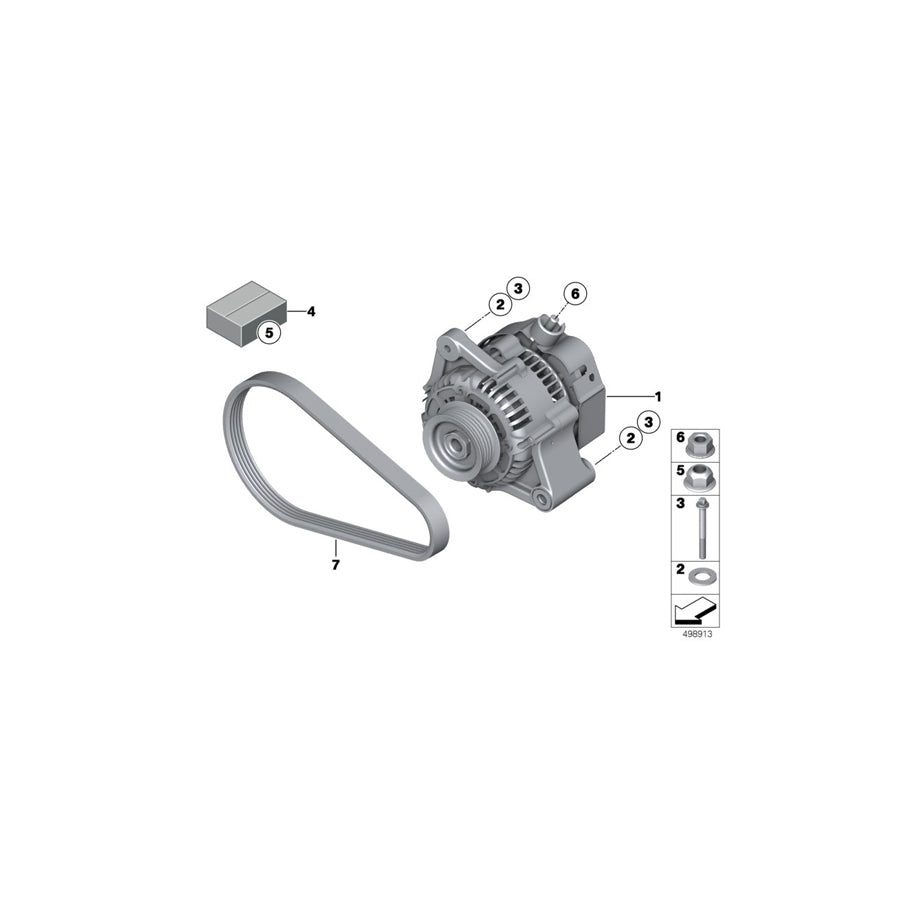 Genuine BMW 61218323299 Nut M8 ALU (Inc. M6 GT3)