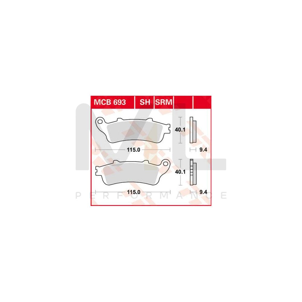 TRW Sinter Street Mcb693Sh Brake Pad Set