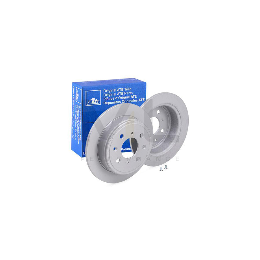 ATE 24.0109-0111.1 Brake Disc Solid, Coated, with bolts/screws  - 1 piece