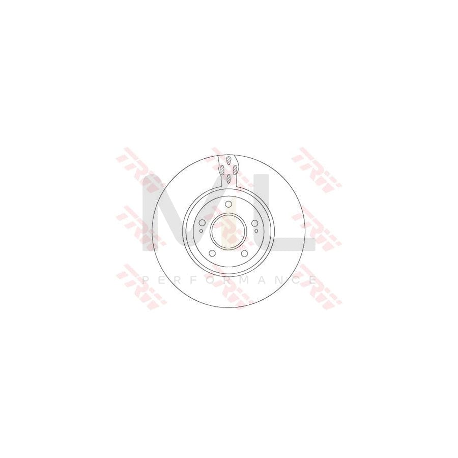 TRW DF7302S Brake Disc for MITSUBISHI Lancer VII Saloon (CS_A, CT_A) Vented, Painted  - 1 piece
