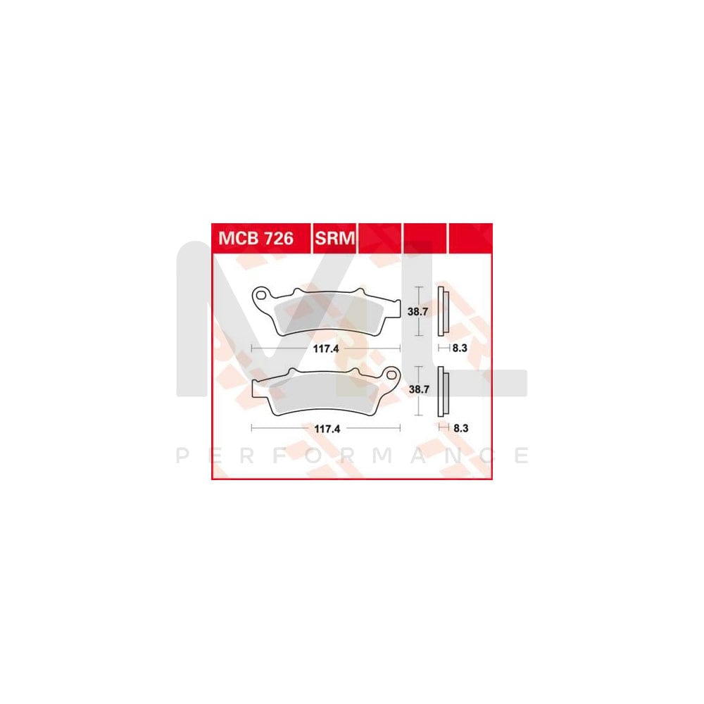 TRW Sinter Maxi Scooter Mcb726Srm Brake Pad Set
