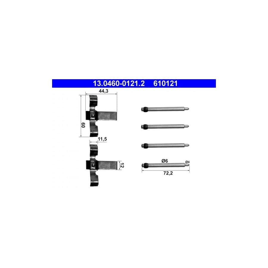 ATE 13.0460-0121.2 Accessory Kit, Disc Brake PaDS for BMW 3 Saloon (E21)