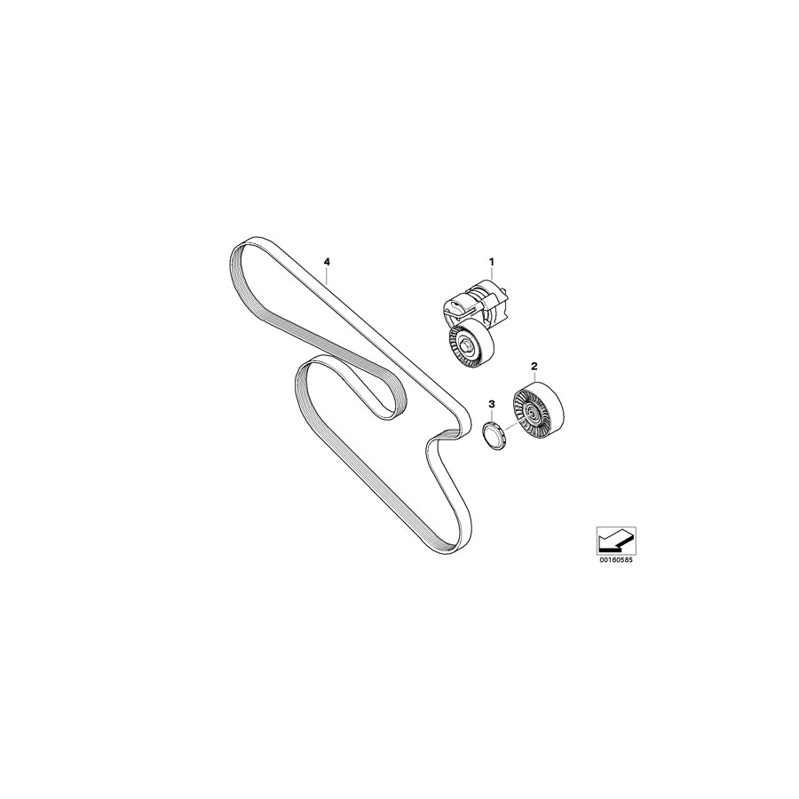 Genuine BMW 11287631809 E93 E90 E91 Ribbed V-Belt 7PK X 1915 (Inc. 520i, 320i & 120i)