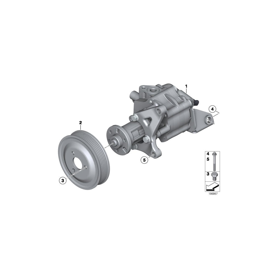 Genuine BMW 11287582769 F01 F02 Pulley (Inc. 730i & 730Li)