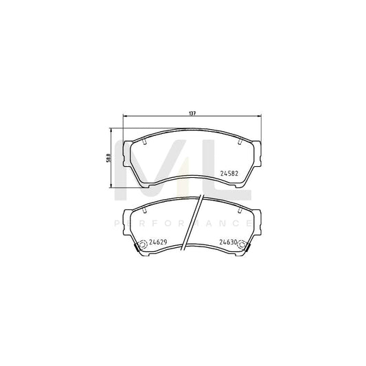 Hella 8DB 355 025-441 Brake Pad Set For Mazda 6 With Acoustic Wear Warning | ML Performance Car Parts