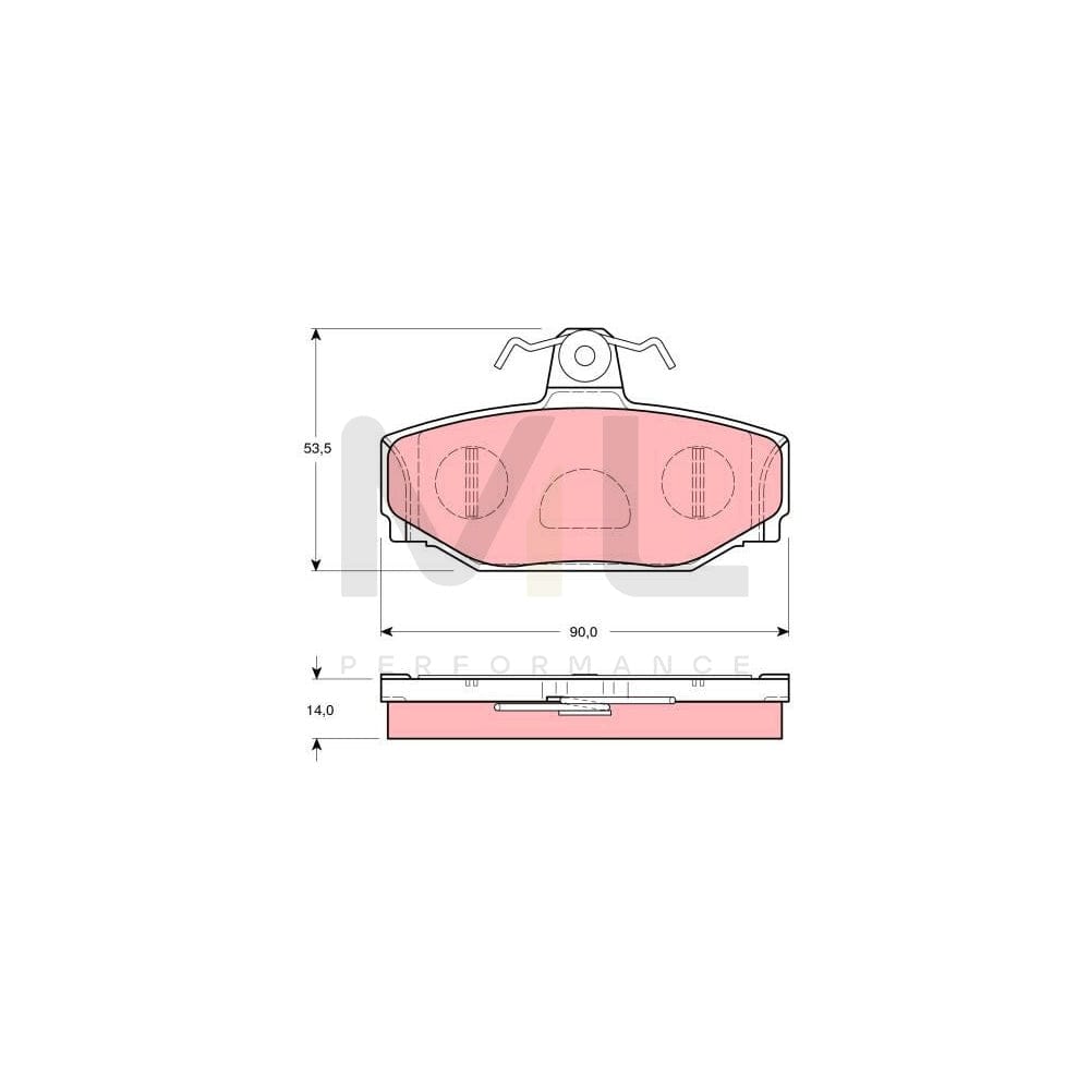 TRW Gdb1377 Brake Pad Set Not Prepared For Wear Indicator