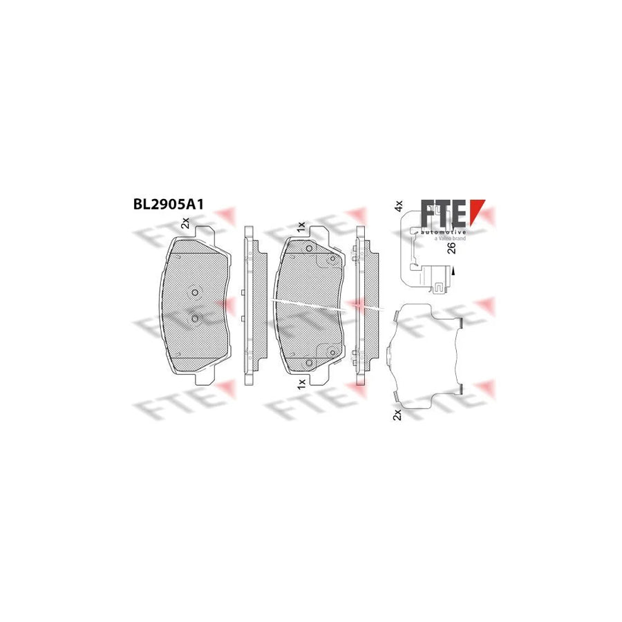 FTE Bl2905A1 Brake Pad Set for KIA Picanto III (Ja)