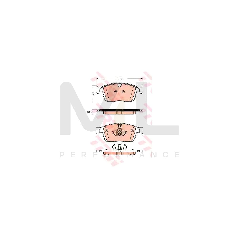 TRW Gdb2146 Brake Pad Set For Volvo Xc60 I (156) Prepared For Wear Indicator