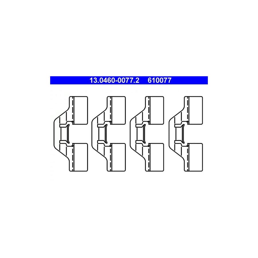 ATE 13.0460-0077.2 Accessory Kit, Disc Brake Pads
