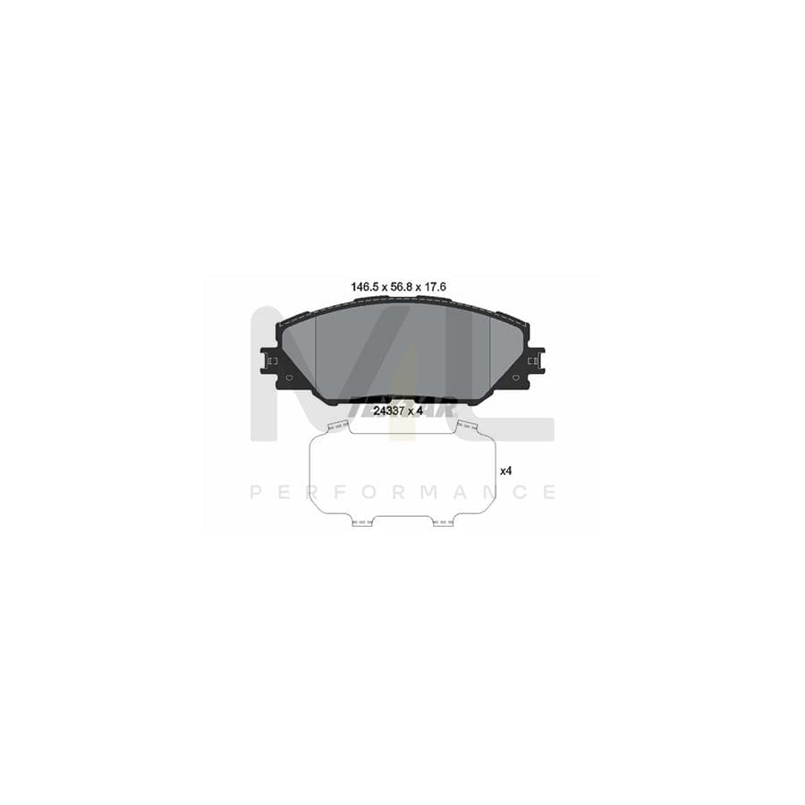 TEXTAR 2433701 Brake pad set not prepared for wear indicator