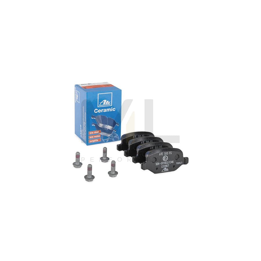 ATE Ceramic 13.0470-2867.2 Brake pad set excl. wear warning contact, not prepared for wear indicator, with brake caliper screws