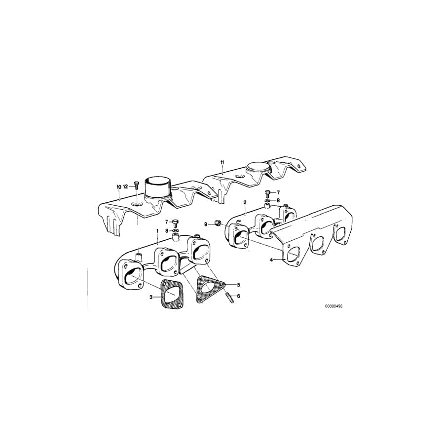 Genuine BMW 11621708791 E24 E23 E28 Exhaust Manifold (Inc. 535i, 635CSi & 735i)