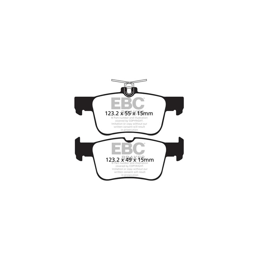 EBC PDKR1042 Ford Mondeo Ultimax Rear Brake Pad & Plain Disc Kit - ATE Caliper 2 | ML Performance UK Car Parts