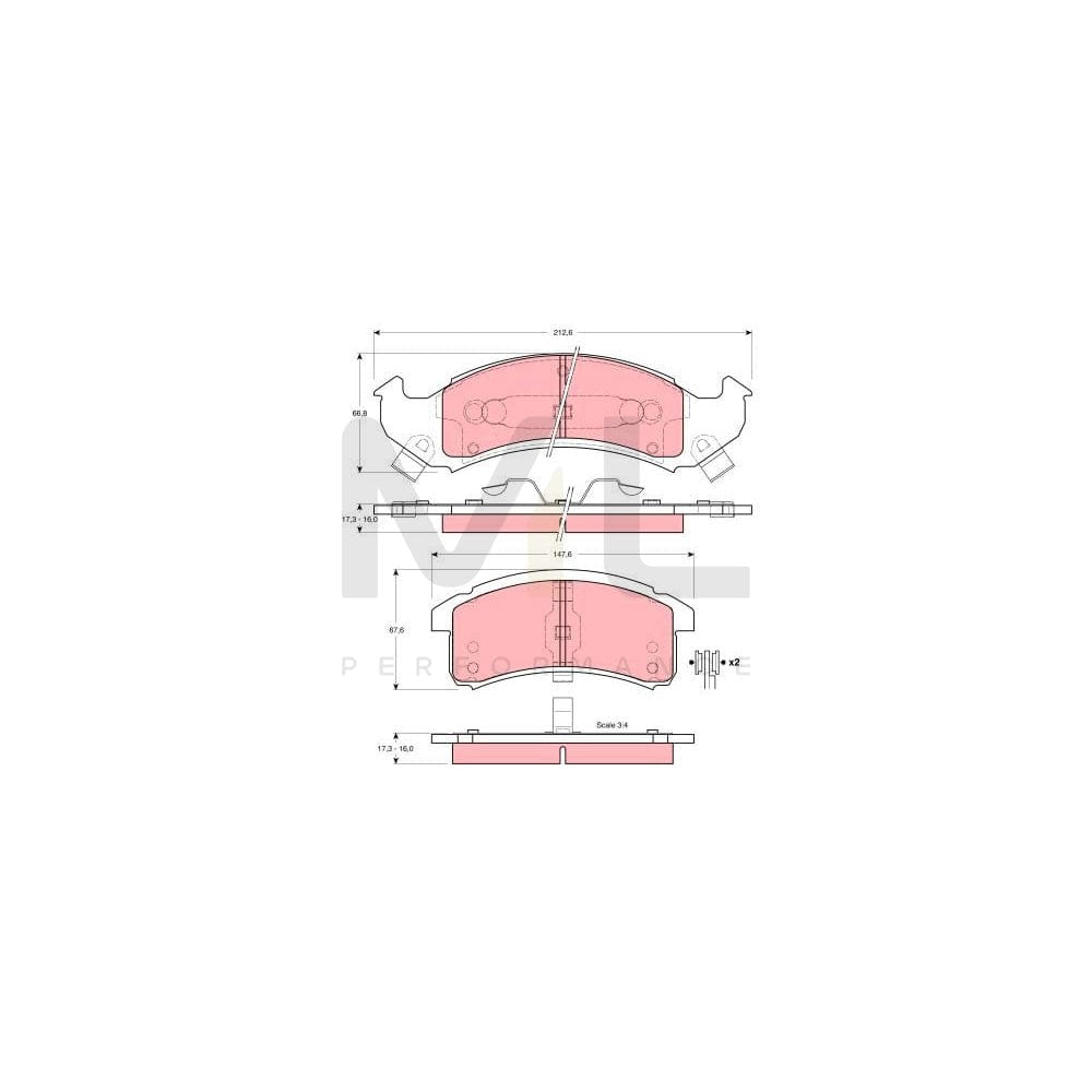 TRW Gdb4054 Brake Pad Set With Acoustic Wear Warning