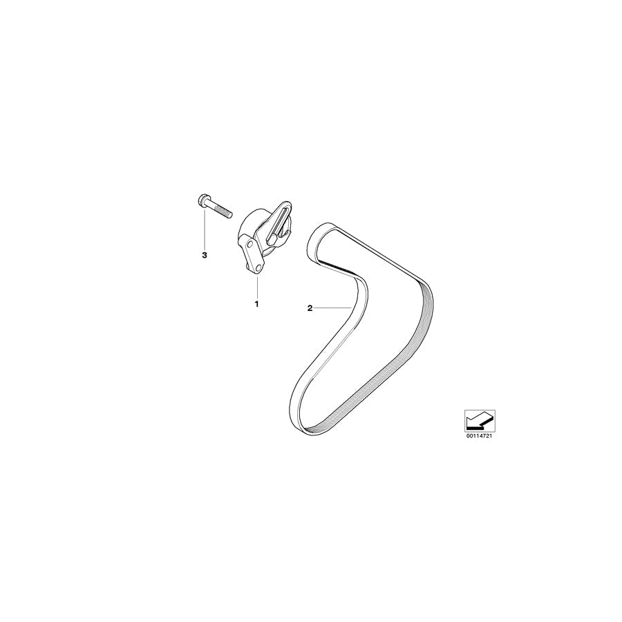 Genuine BMW 11287801391 R50 Ribbed V-Belt (Inc. One D)