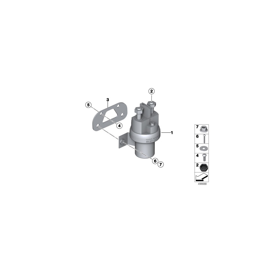 Genuine BMW 61208417672 Covering Cap F. BATTERIE (Inc. M4 GT4 & M6 GT3)