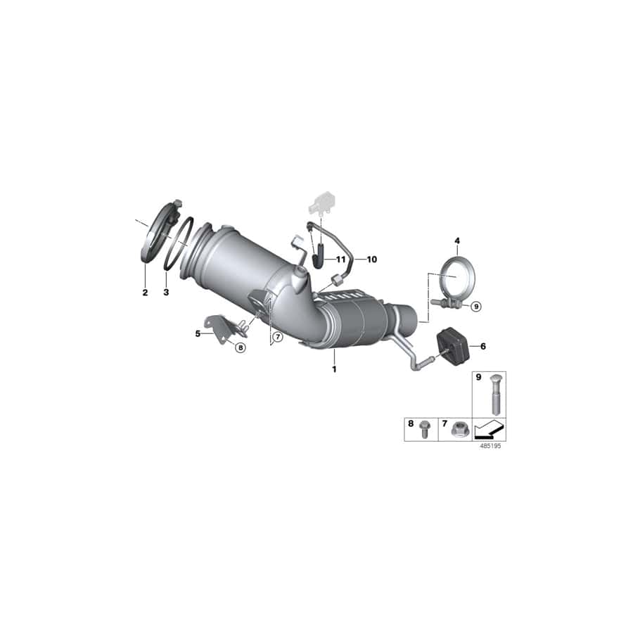 Genuine BMW Mini 18308616158 F56 F40 F55 Screw Clamp (Inc. 216i)