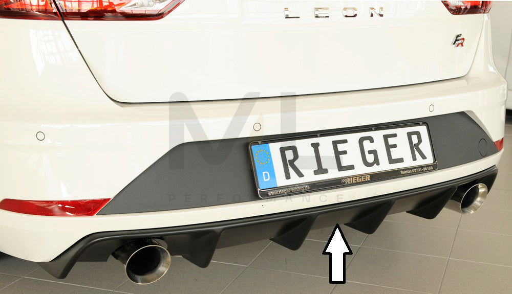 Rieger 00027036 SEAT 5F Leon FR Rear Diffuser 1 | ML Performance UK Car Parts