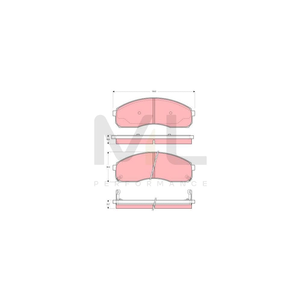 TRW Gdb3261 Brake Pad Set With Acoustic Wear Warning