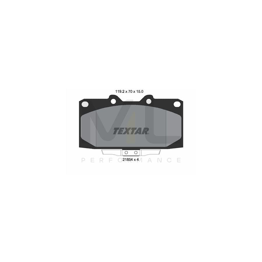 TEXTAR 2185401 Brake pad set with acoustic wear warning