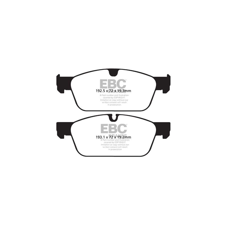 EBC PD01KF1874 Mercedes-Benz W166 C292 Greenstuff Front Brake Pad & Plain Disc Kit  - TRW Caliper 2 | ML Performance UK Car Parts