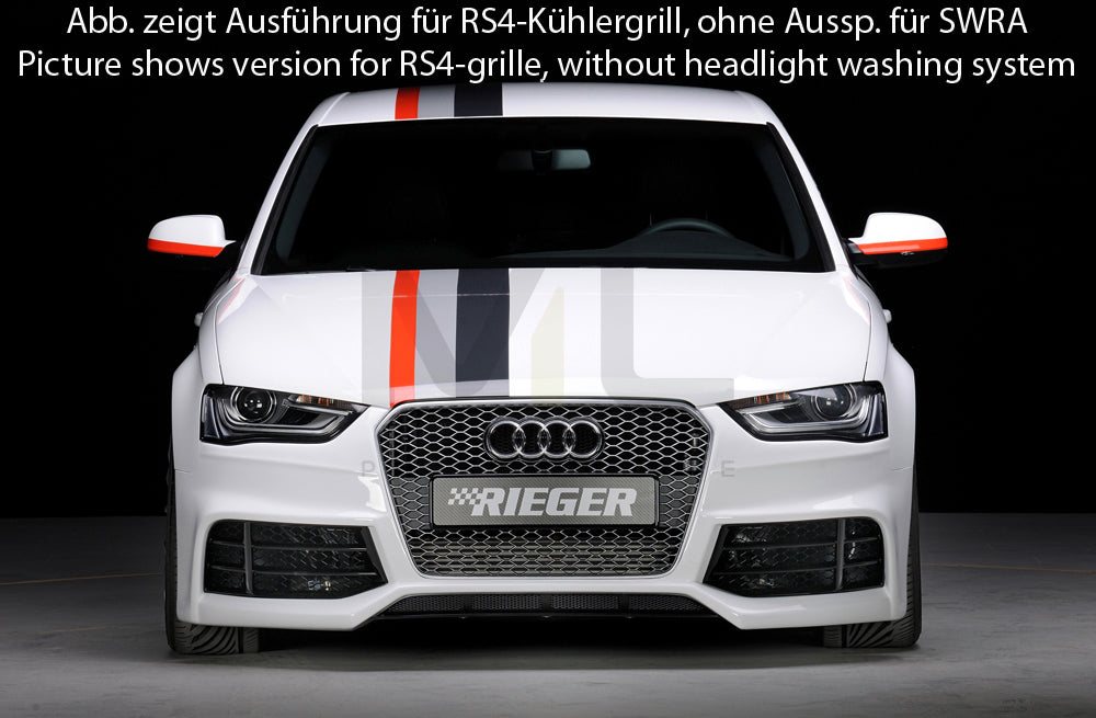 Rieger 00055540 Audi B8 B81 Front Bumper (A4 & S4) 5 | ML Performance UK Car Parts