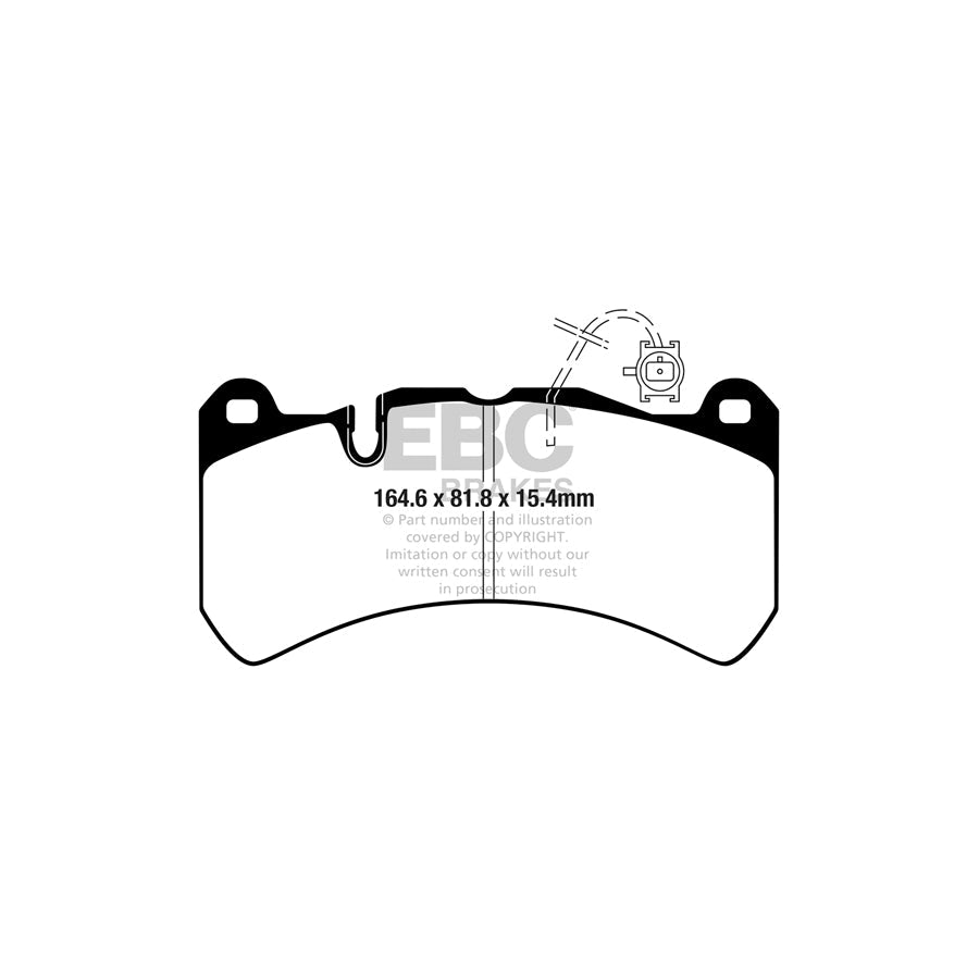 EBC DP42354R Alfa Romeo Yellowstuff Front Brake Pads - Brembo Caliper (Inc. Giulia & Stelvio) 2 | ML Performance UK Car Parts