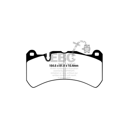 EBC DP42354R Alfa Romeo Yellowstuff Front Brake Pads - Brembo Caliper (Inc. Giulia & Stelvio) 2 | ML Performance UK Car Parts