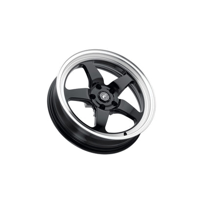 Forgestar F0917C067N21 17x5 D5 Drag Standard 5x114.3 ET-21 BS2.125 Gloss Black Machined Drag Racing Wheel
