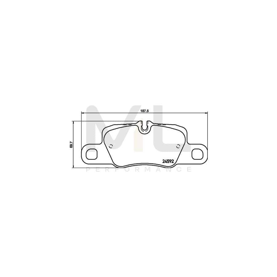 TEXTAR 2459201 Brake pad set for PORSCHE 911 not prepared for wear indicator