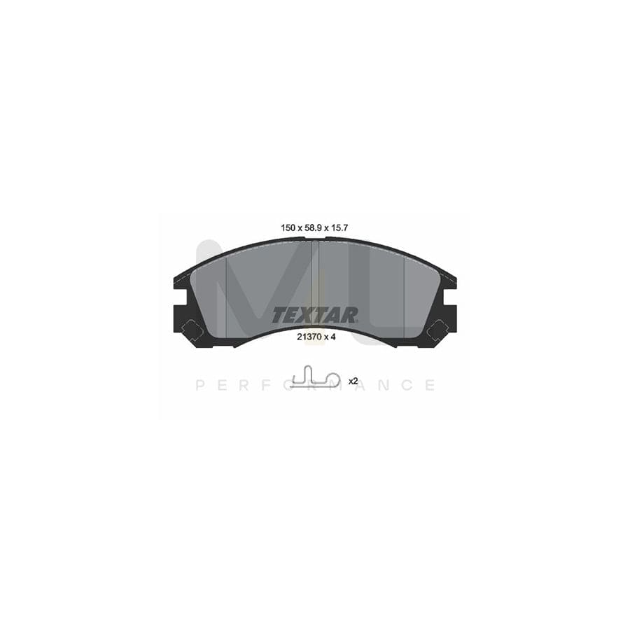 TEXTAR 2137001 Brake pad set with acoustic wear warning