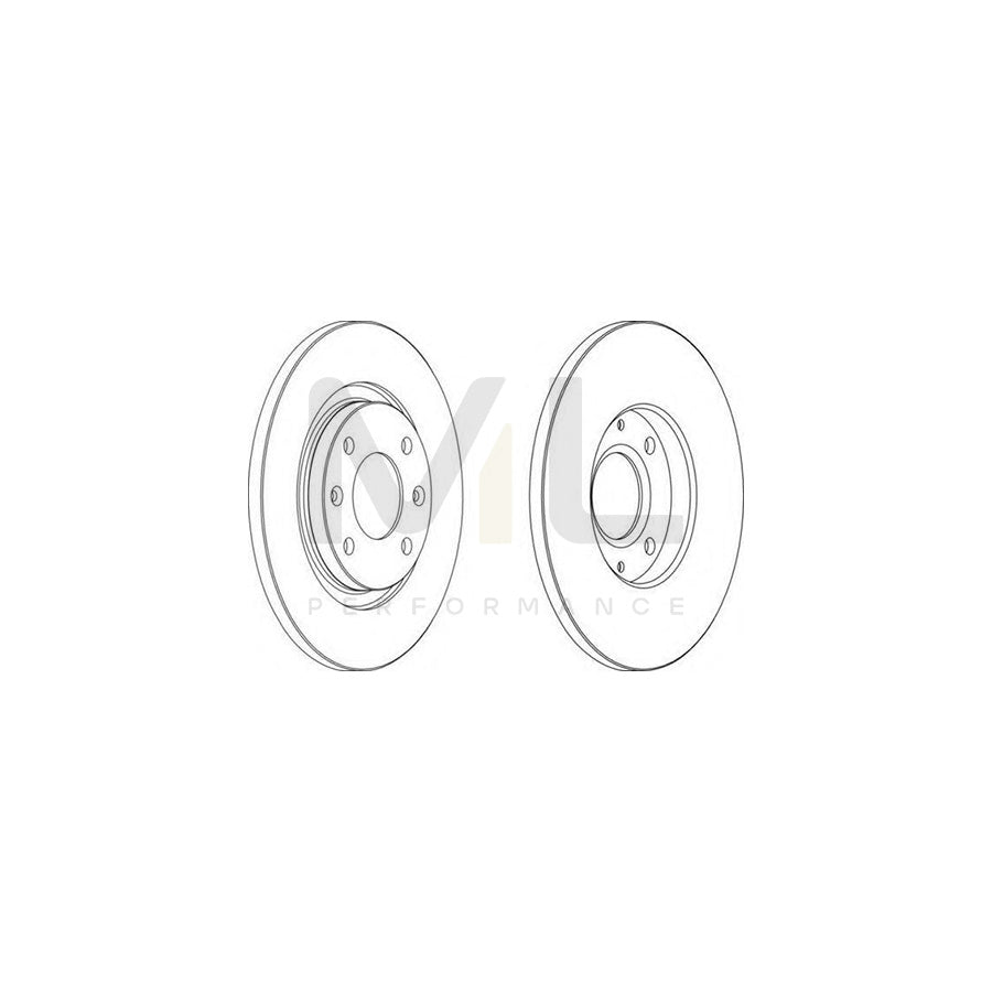 Ferodo DDF1000-1 Brake Disc Solid, With Bolts/Screws  - Pair