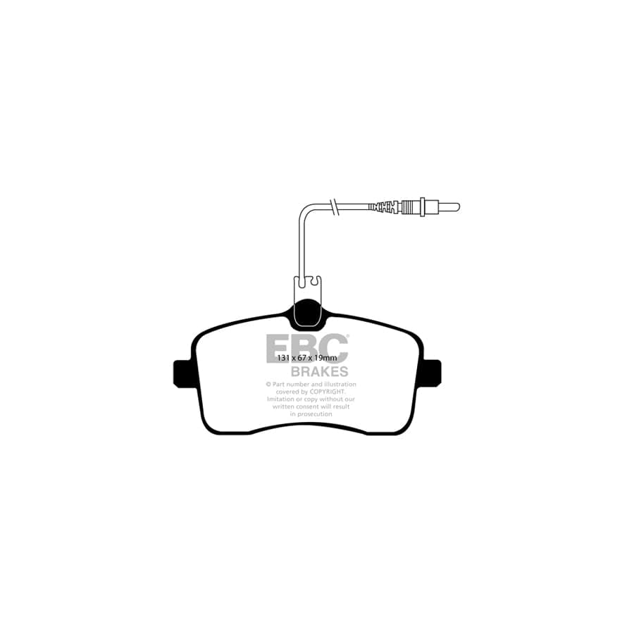 EBC PDKF1581 Peugeot 407 Ultimax Front Brake Pad & Plain Disc Kit 2 | ML Performance UK Car Parts