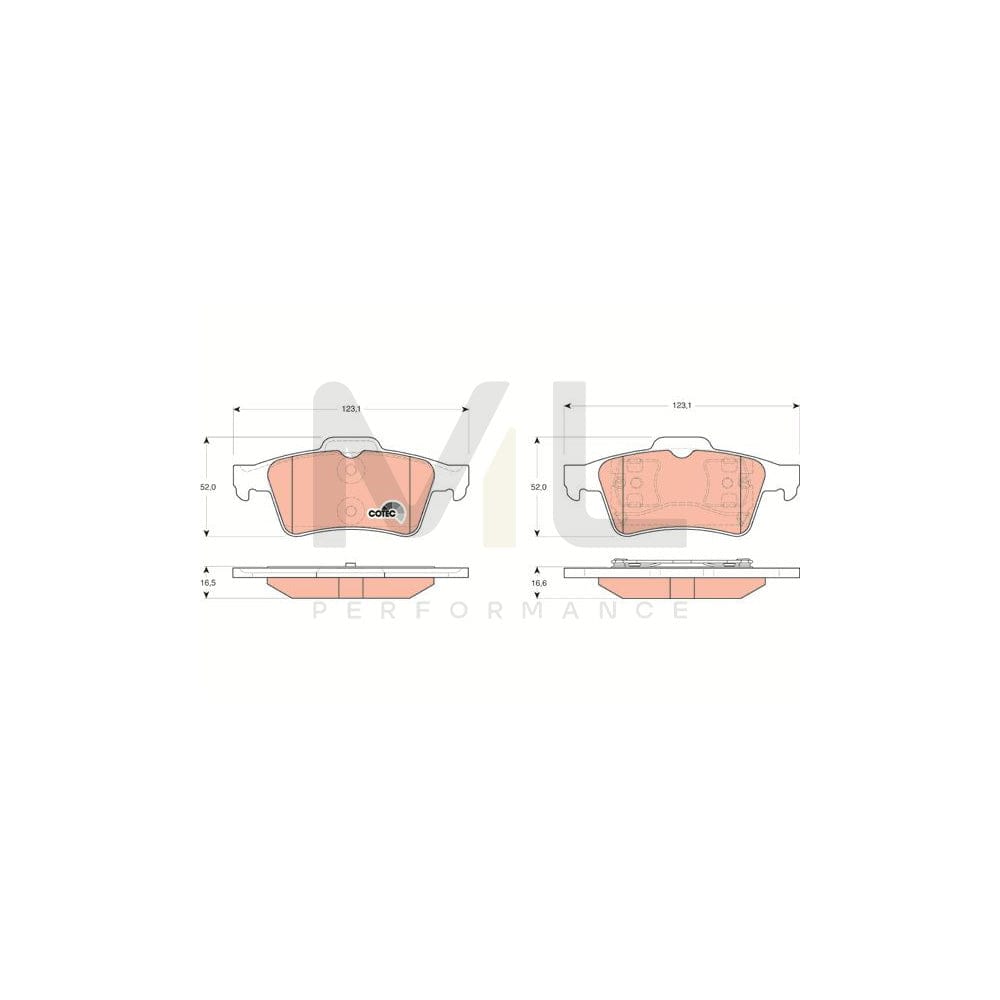 TRW Cotec Gdb3292 Brake Pad Set Not Prepared For Wear Indicator