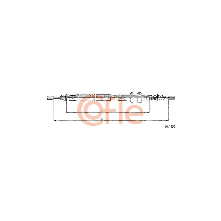 Cofle 92.10.4652 Hand Brake Cable for Citroen Xantia