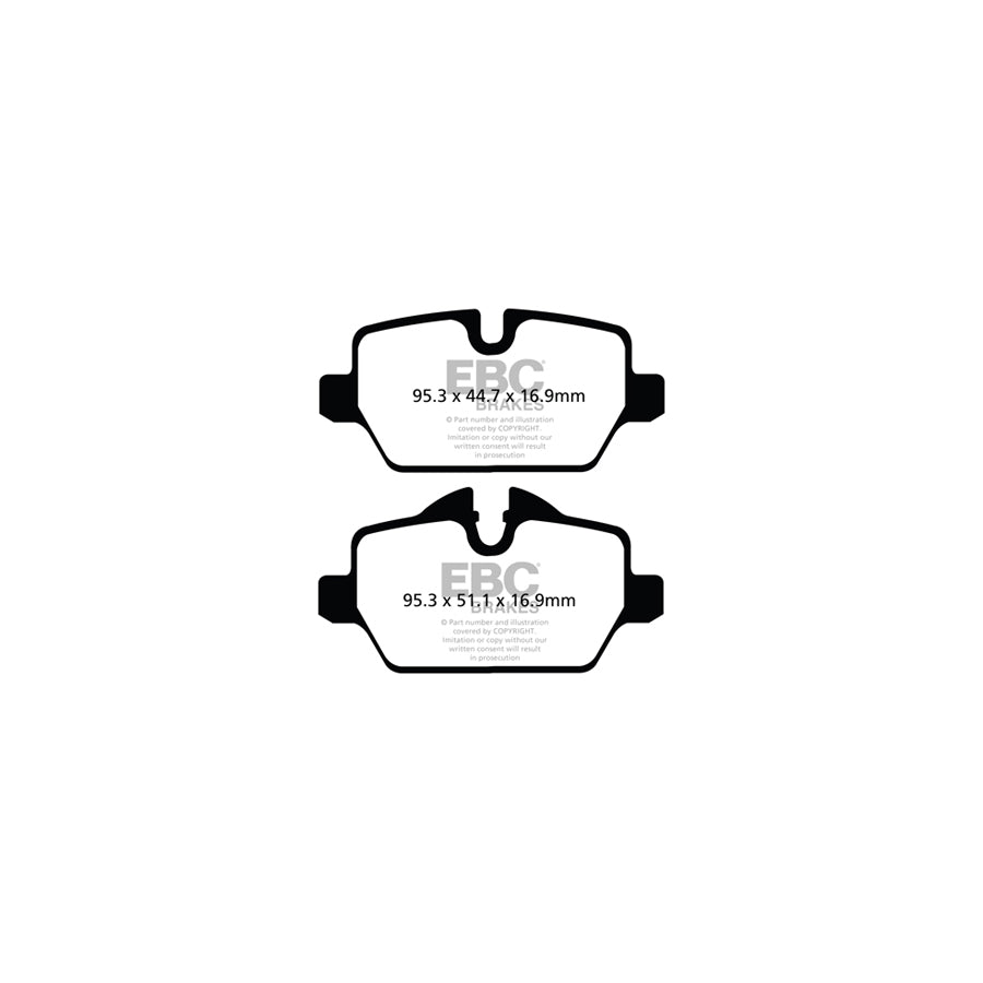 EBC DP42102R Mini R60 R61 Yellowstuff Rear Brake Pads - TRW Caliper 2 | ML Performance UK Car Parts